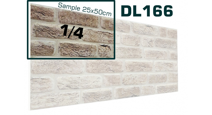DL166 -  SAMPLE - 3D Brick effect wall panel (25x50cm)
