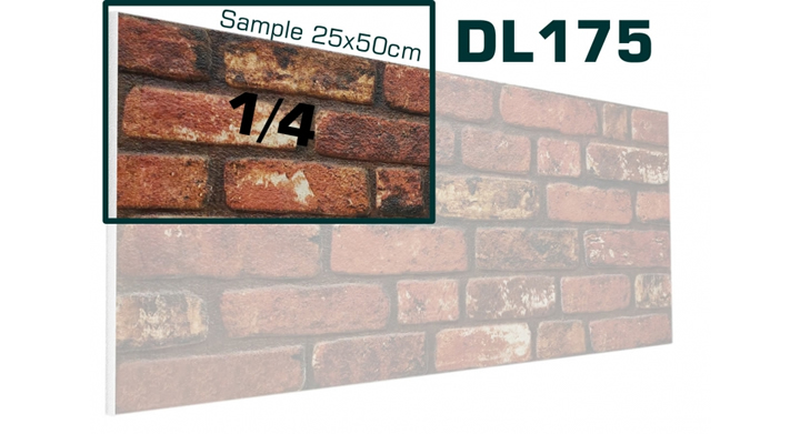 DL175 -  SAMPLE - 3D Brick effect wall panel (25x50cm)