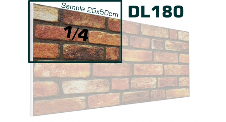 DL180 -  SAMPLE - 3D Brick effect wall panel (25x50cm)