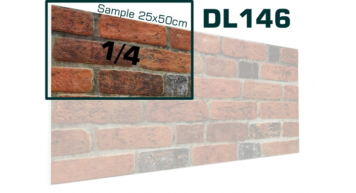 DL146 -  SAMPLE - 3D Brick effect wall panel (25x50cm)  