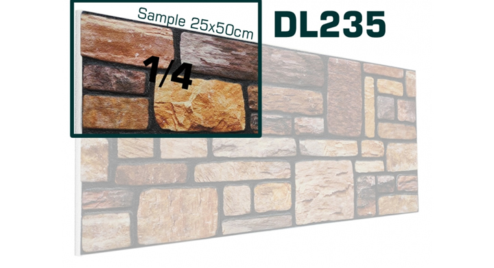 DL235 -  SAMPLE - 3D Stone effect wall panel (25x50cm)