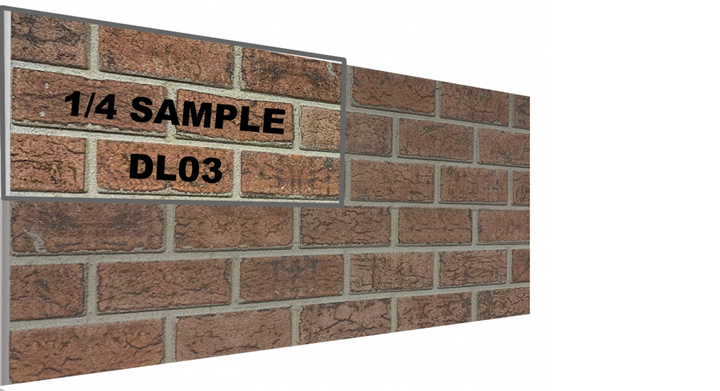 DL03 -  SAMPLE - 3D Brick effect wall panel (25x50cm)  