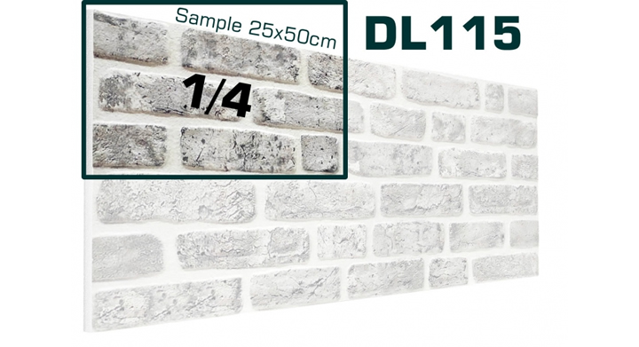 DL115 -  SAMPLE - 3D Brick effect wall panel (25x50cm)  