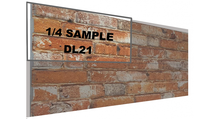 DL021 -  SAMPLE - 3D Brick effect wall panel (25x50cm)  