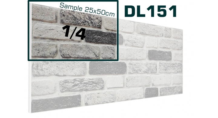 DL151 -  SAMPLE - 3D Brick effect wall panel (25x50cm)  