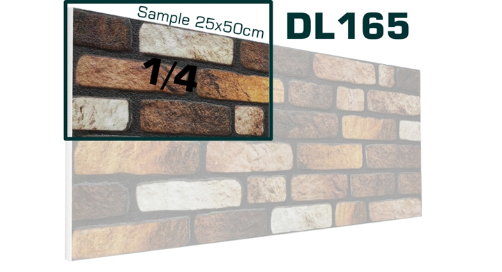 DL165 -  SAMPLE - 3D Brick effect wall panel (25x50cm)  