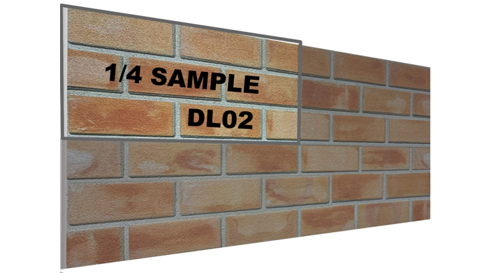 DL02 -  SAMPLE - 3D Brick effect wall panel (25x50cm)  