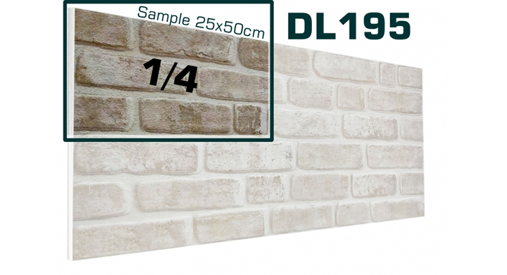 DL195 -  SAMPLE - 3D Brick effect wall panel (25x50cm)