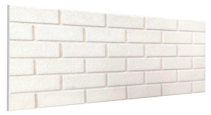 DL01 - 3D White Brick Effect Wall Panel 50x100cm