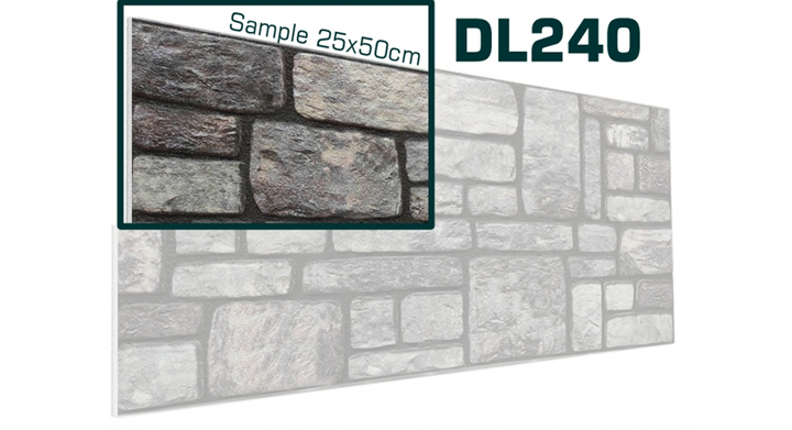 DL240 -  SAMPLE - 3D Stone effect wall panel (25x50cm)