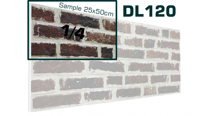 DL120 -  SAMPLE - 3D Brick effect wall panel (25x50cm)  