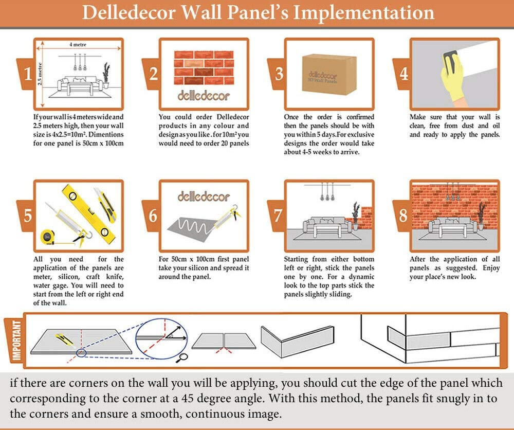 brick-effect-wall-panel fix to wall